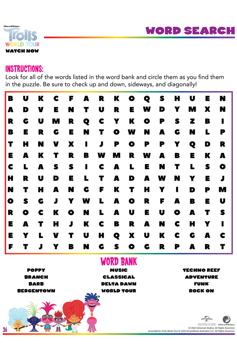 troll world tour google docs